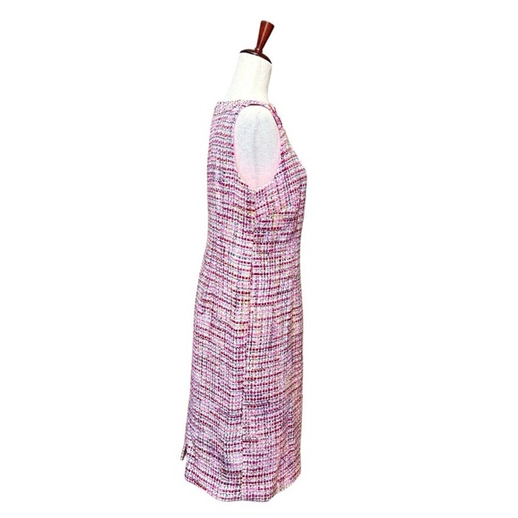 RSVP By Talbots Ribbon Tweed Shift Sleeveless Dress. Pink Blue Size Small #1428 - Picture 9 of 13